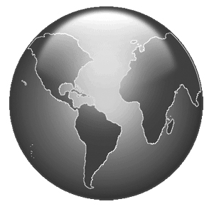 Logo des articles un mois dans le monde: la terre centrée sur l’océan atlantique